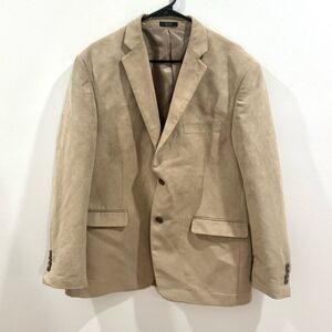 Adolfo tan faux suede sports coat blazer jacket size 44R